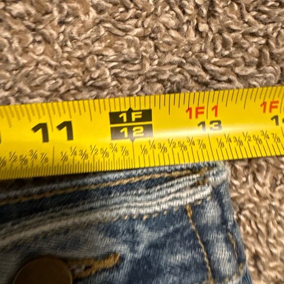 High Waist Blue Denim Women's Shorts - Picture 6 of 8